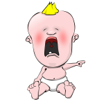 Crying Baby Vector Caricature