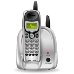 Cordless phone photorealistic vector image