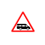 Dollar Van hazard vector sign