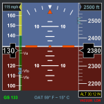 Vector clip art of electronic flight display