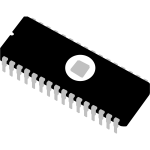 Vector image of Eprom computer memory module