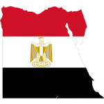 Flag map of Egypt خريطة مصر