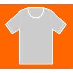 T-shirt on orange background