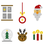 Festive Christmas icons