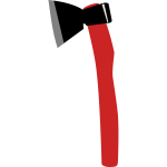 Vector clip art of break glass with fire axe