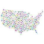 America map with pattern (#2)