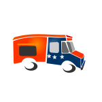 Food truck vector drawing