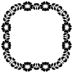 Flower Frame Extrapolated Square Shape