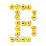 Flowery letter D