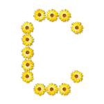 Flowery letter C