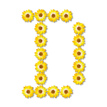 Floral D letter