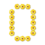 Floral O letter