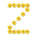 Letter Z in flowers