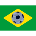 Brasil flag of football vector image