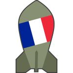 Vector graphics of hypothetical French nuclear bomb