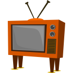 Funky old TV set vector image