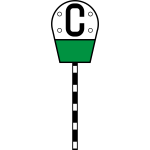 Russian railway sign filing of a whistle vector image