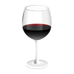 Red wine glass vector image