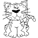 G Cartoon Cat Sitting 1