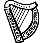 Vector graphics of Celtic harp