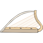 Vector illustration of harp