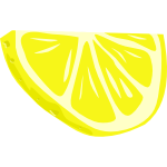 Sliced lemon vector clip art