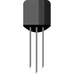 Electronic transistor vector image