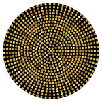 Gold Radial Dots