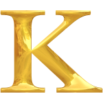 Gold typography K