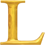 Golden letter L