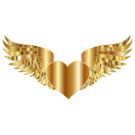 Golden Flying Heart