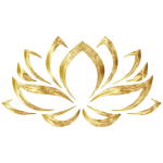 Goldenized Lotus Flower