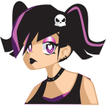 Goth Girl Cartoon Art