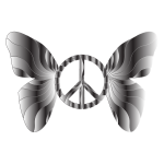 Groovy Peace Sign Butterfly 15