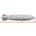 Hindenburg airship vector