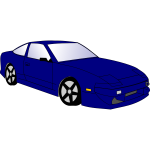 Blue Racing Car Vector Image