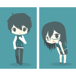 Emo boy and girl