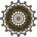 Brown mandala vector image