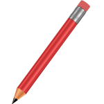 Red pencil vector image