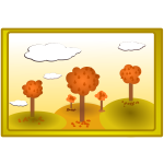 Fall nature landscape vector illustration