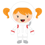 Little girl astronaut