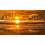 Low Poly Lens Flare Sunset