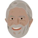 Luiz Inacio Lula da Silva portrait vector drawing