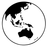 earth globe (oceania)