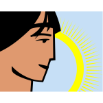 Man and sun