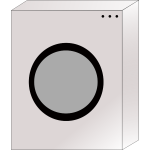 Vector image of a washing machine