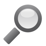 Convex lens icon