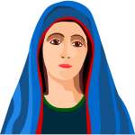 Blessed Virgin Mary portrait vector image