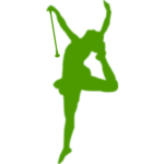 Baton twirler silhouette vector illustration