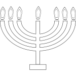 Menorah outline image